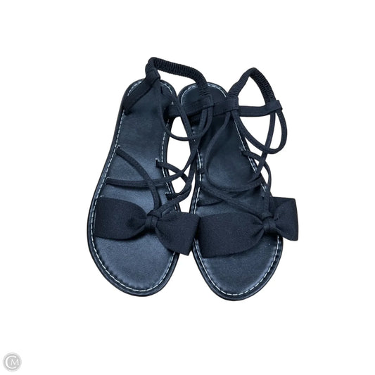 Sandals Flats By Clothes Mentor In Black, Size: 10