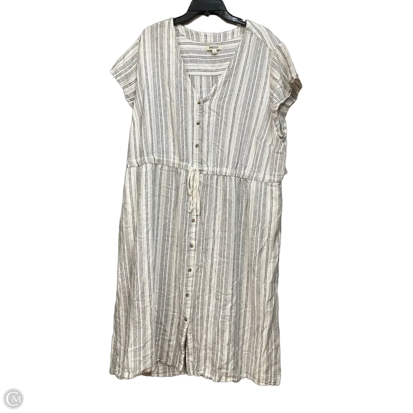 Dress Casual Midi By Briggs In Striped Pattern, Size: 2x