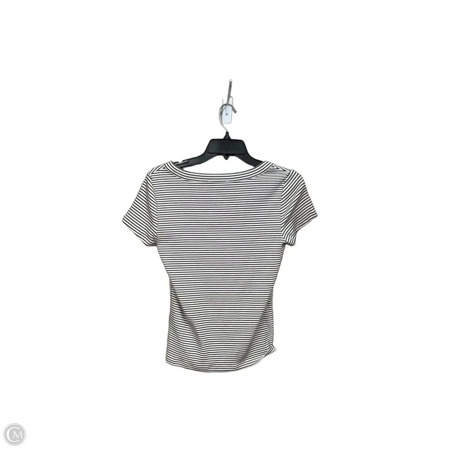 Top Short Sleeve By Madewell In Striped Pattern, Size: M