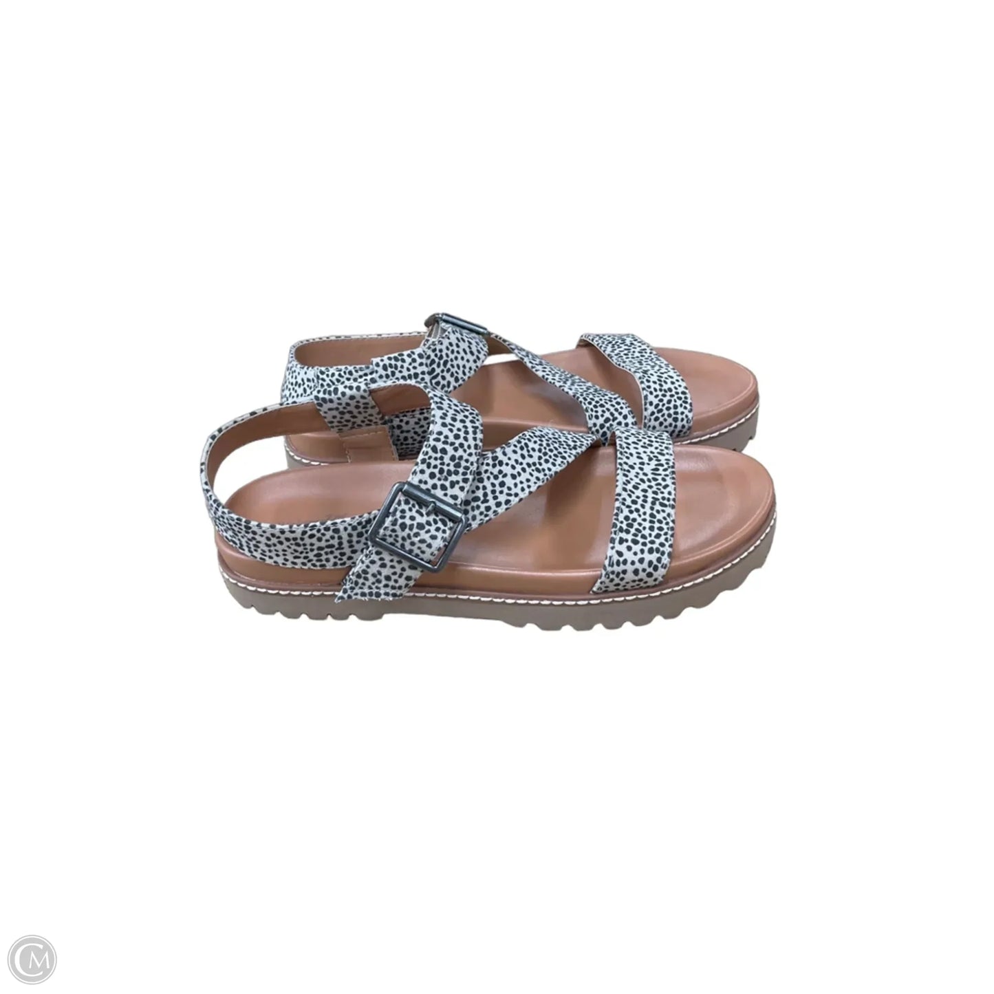 Sandals Flats By Universal Thread In Animal Print, Size: 6.5