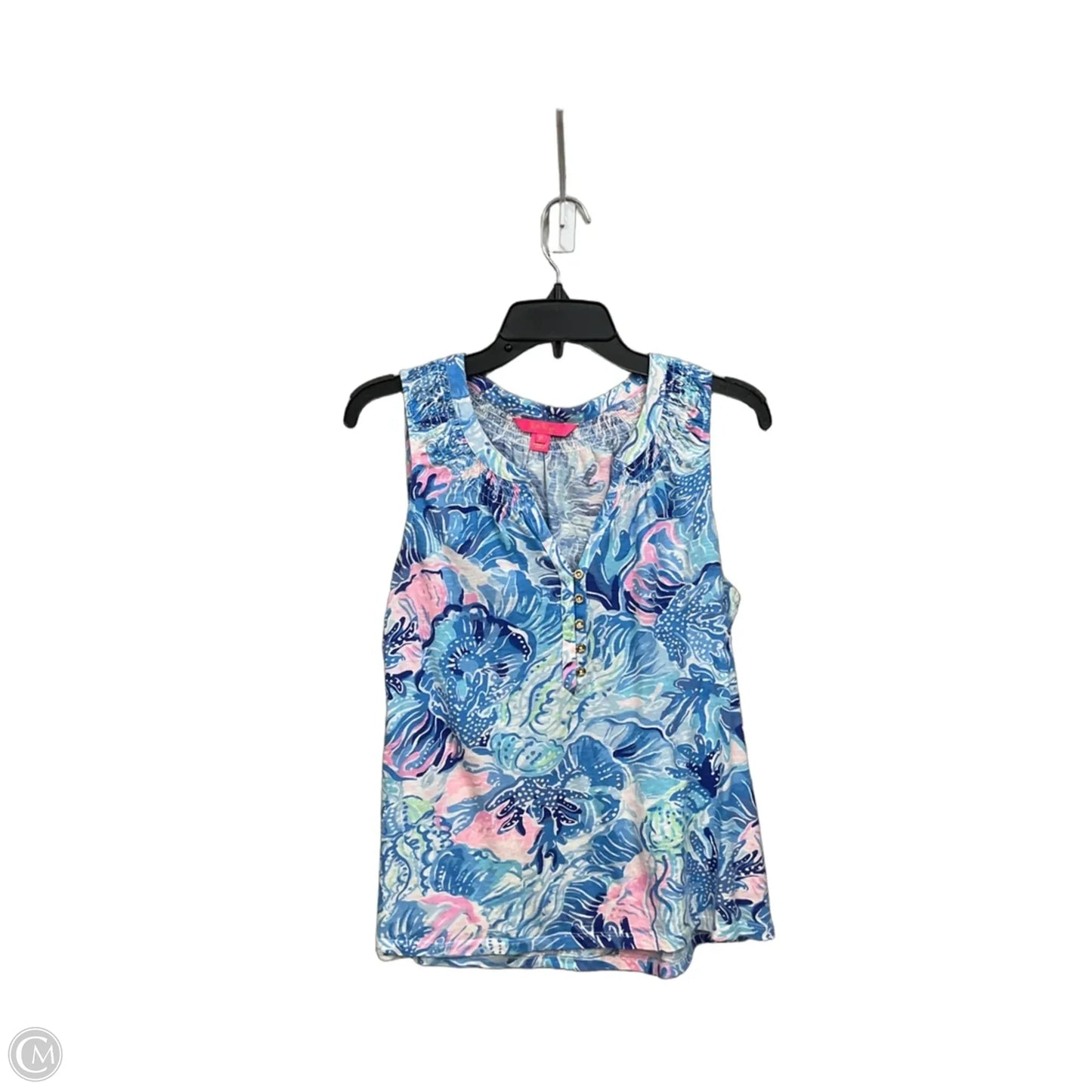 Top Sleeveless Designer By Lilly Pulitzer In Blue, Size: M