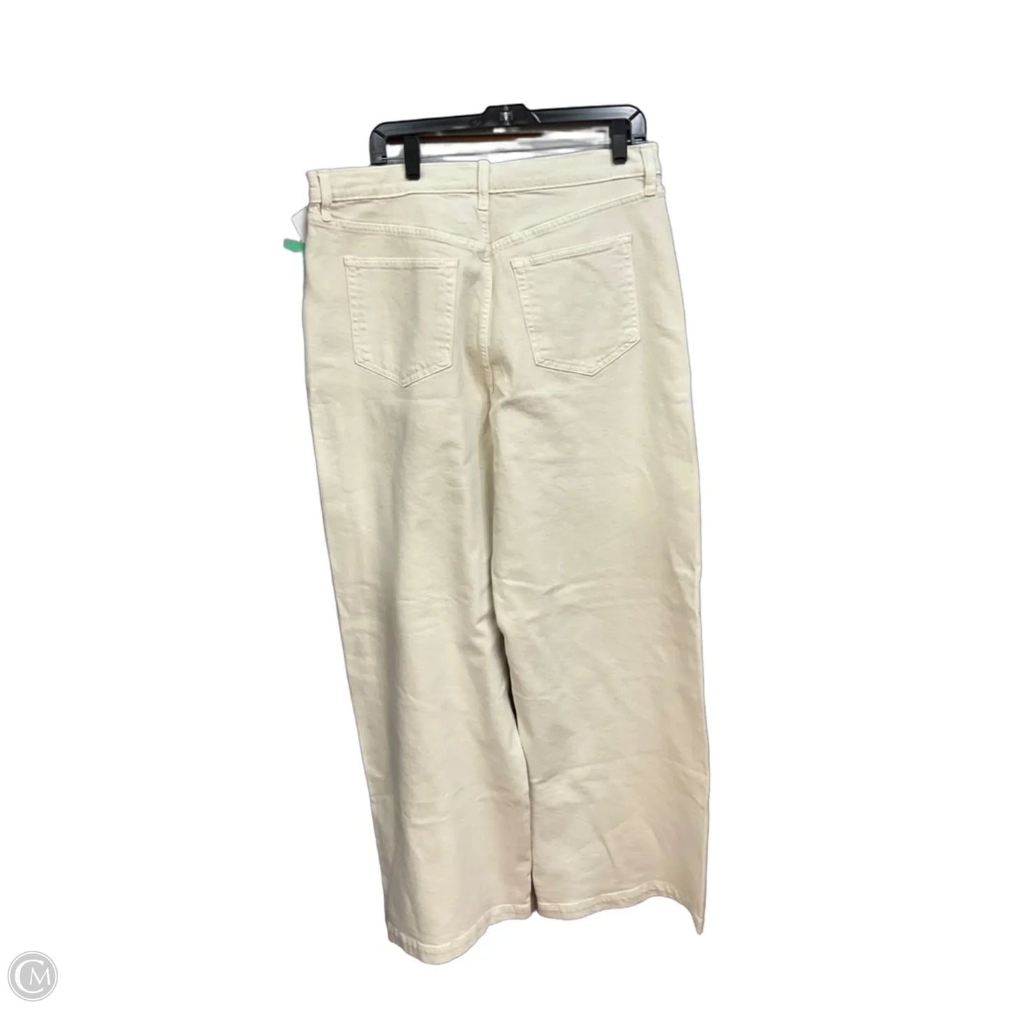 Jeans Wide Leg By Gap In Cream Denim, Size: 16