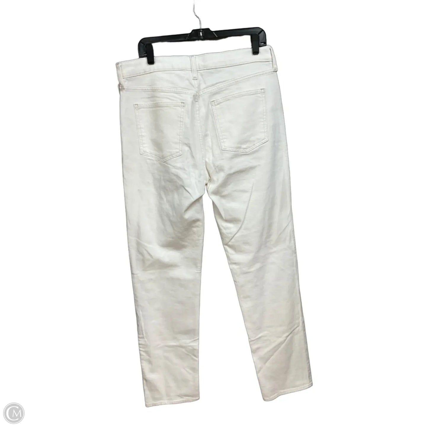 Jeans Straight By Gap In Cream Denim, Size: 14