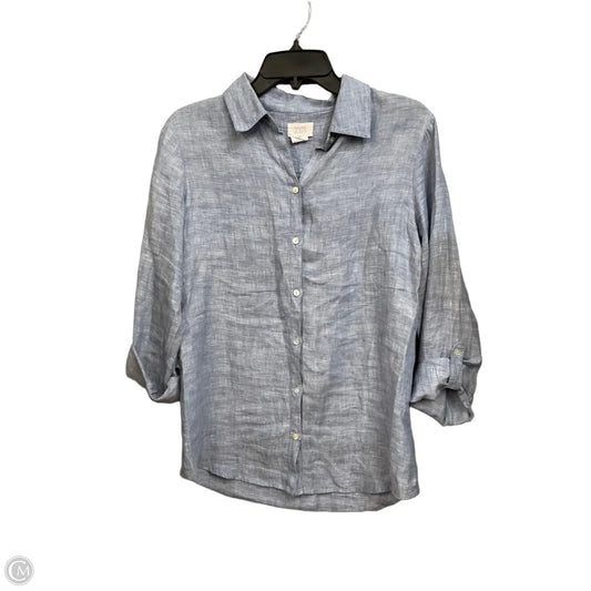 Blouse Long Sleeve By Sigrid Olsen In Blue, Size: S