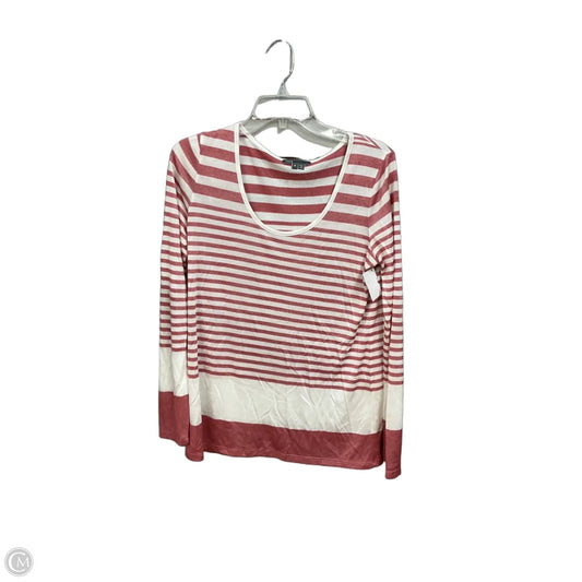 Top Long Sleeve By Vince In Striped Pattern, Size: M
