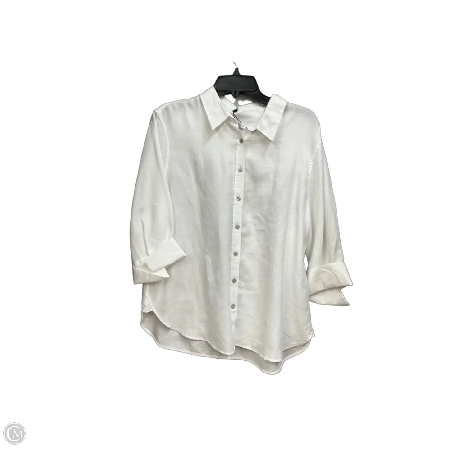 Blouse 3/4 Sleeve By Chicos In White, Size: Xl