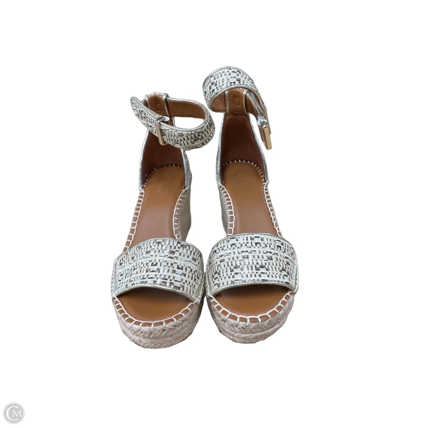 Sandals Heels Wedge By Franco Sarto In Tan, Size: 6