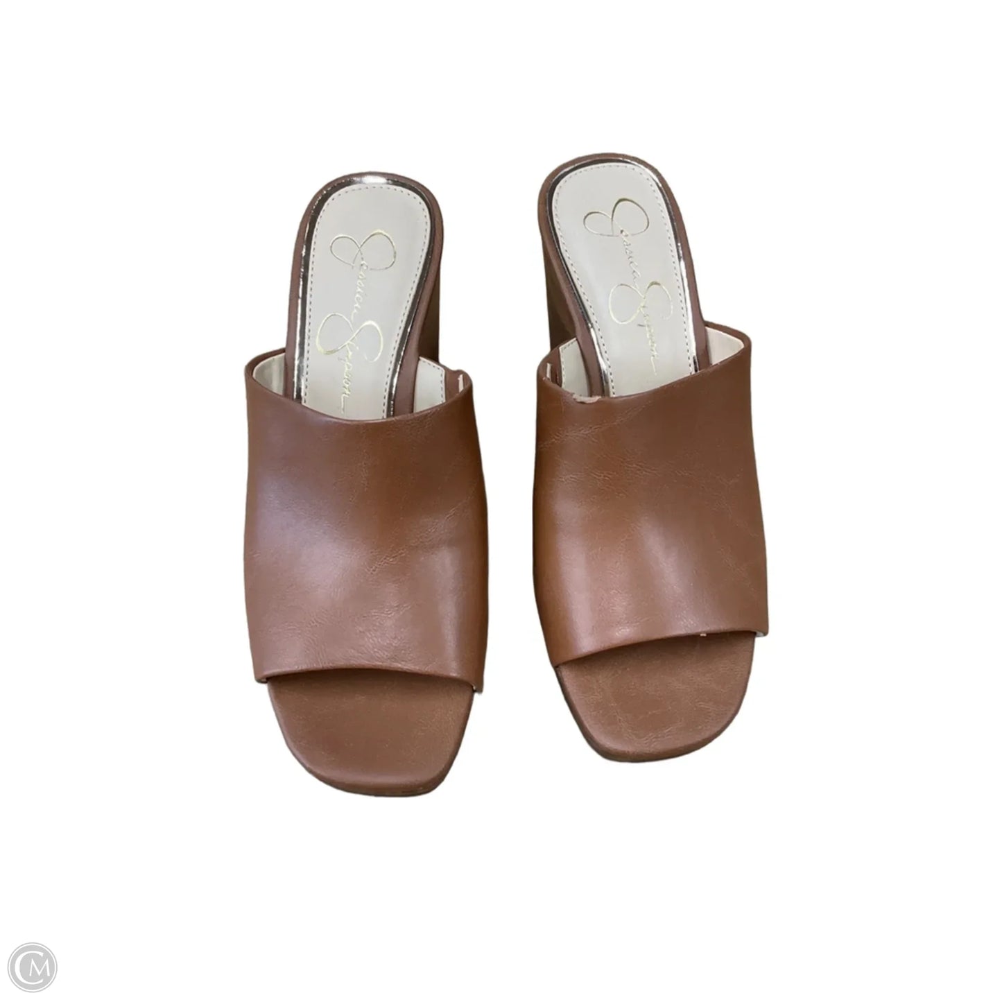Sandals Heels Wedge By Jessica Simpson In Brown, Size: 6.5