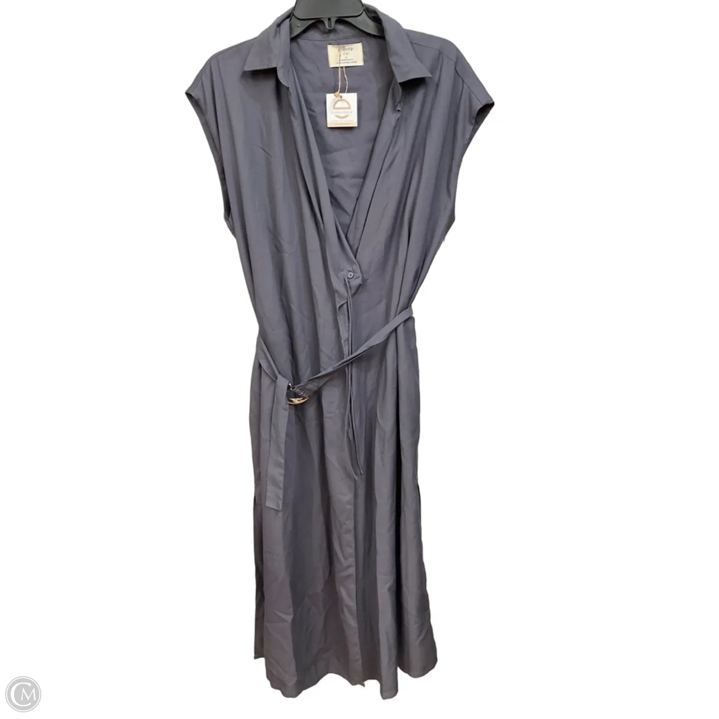 Dress Casual Midi By Cmb In Grey, Size: Xl