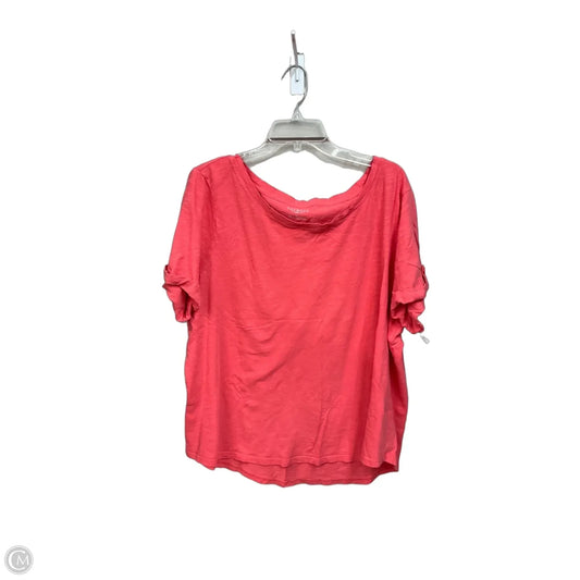 Top Short Sleeve Basic By Talbots In Red, Size: 3x
