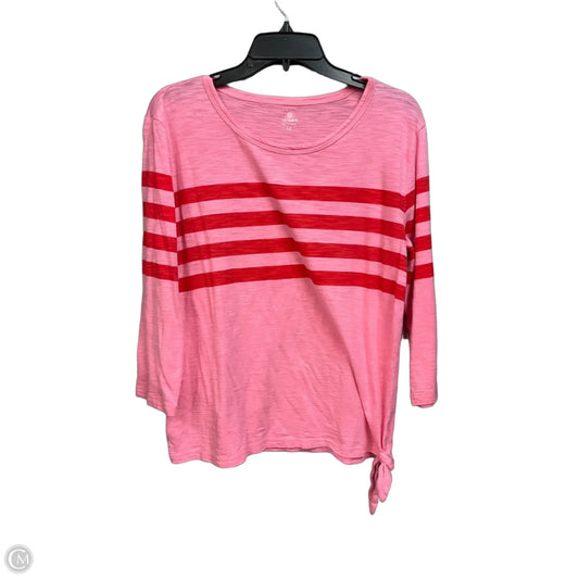 Top Long Sleeve By Talbots In Striped Pattern, Size: Lp