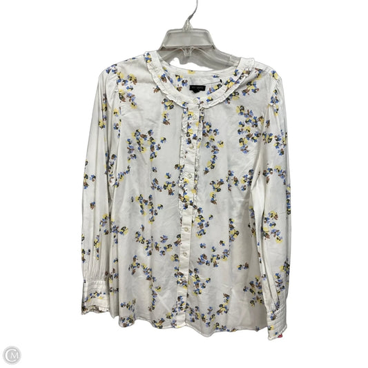 Blouse Long Sleeve By Talbots In Floral Print, Size: Xl