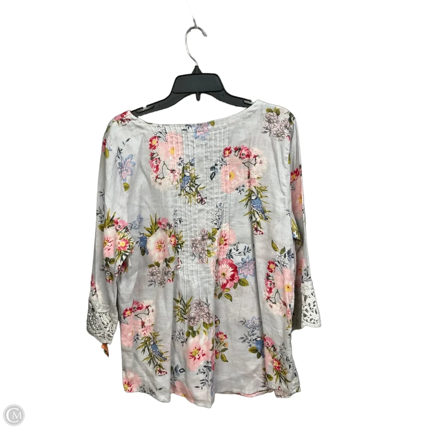 Top Long Sleeve By J. Jill In Floral Print, Size: L