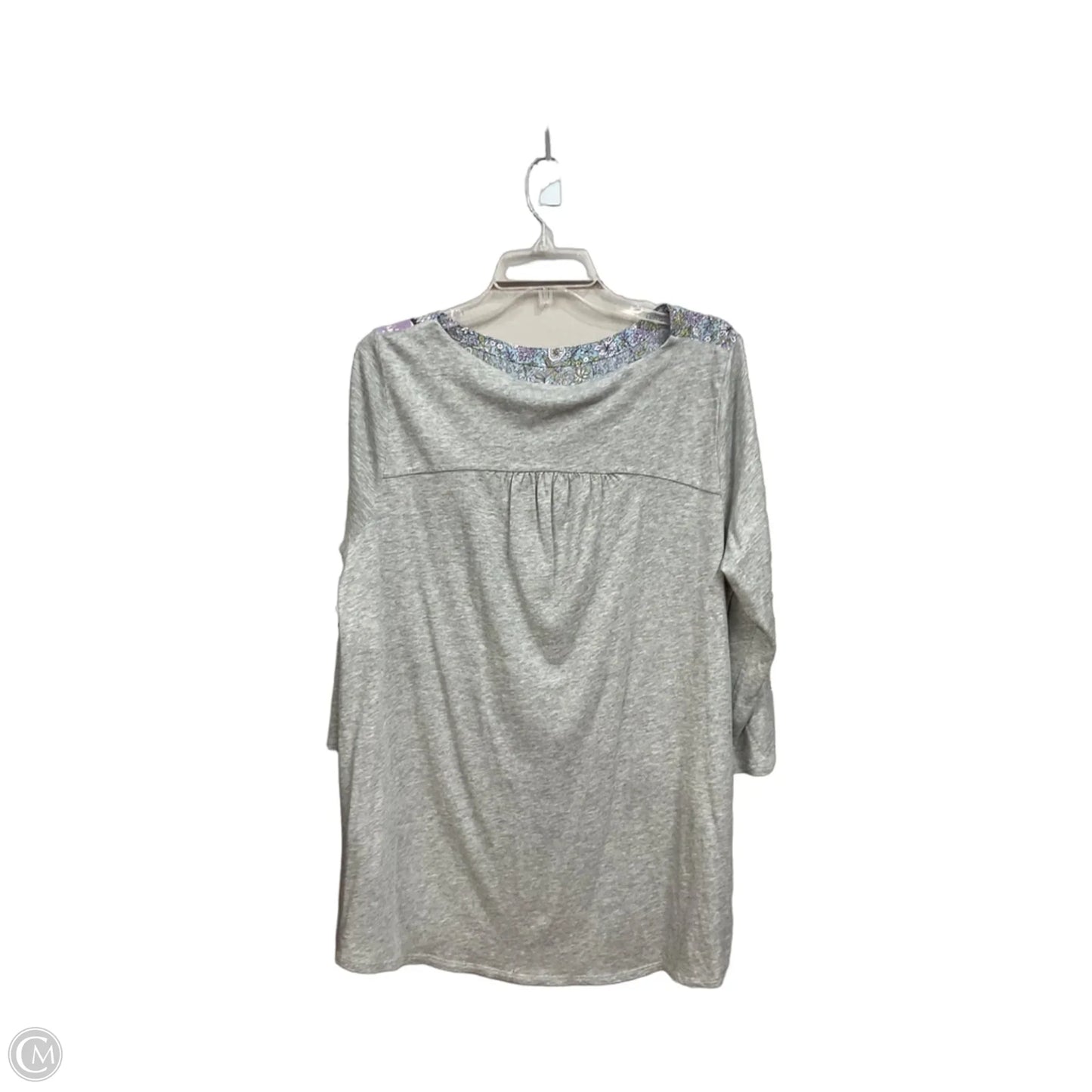 Top 3/4 Sleeve By J. Jill In Floral Print, Size: L