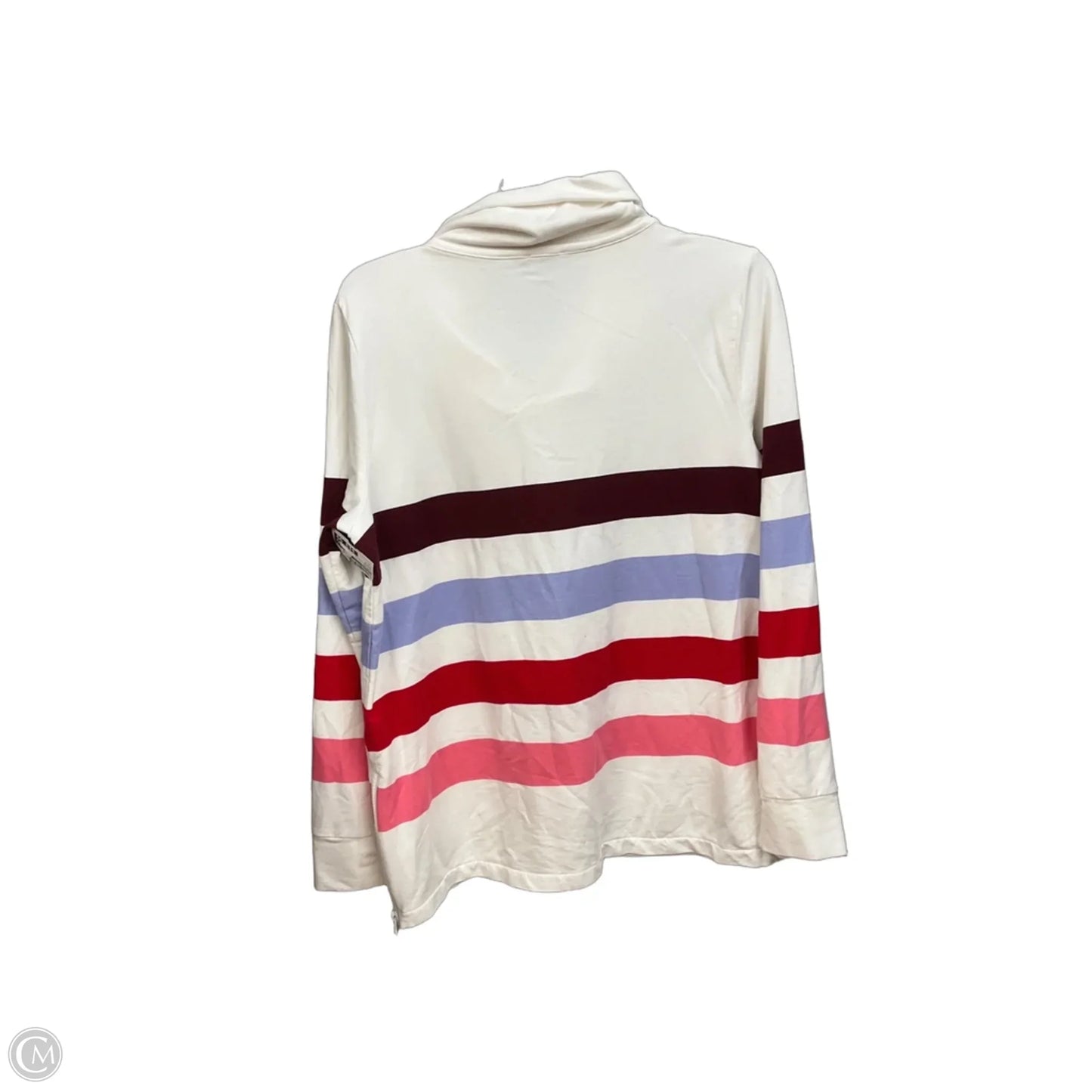 Top Long Sleeve By Talbots In Striped Pattern, Size: M