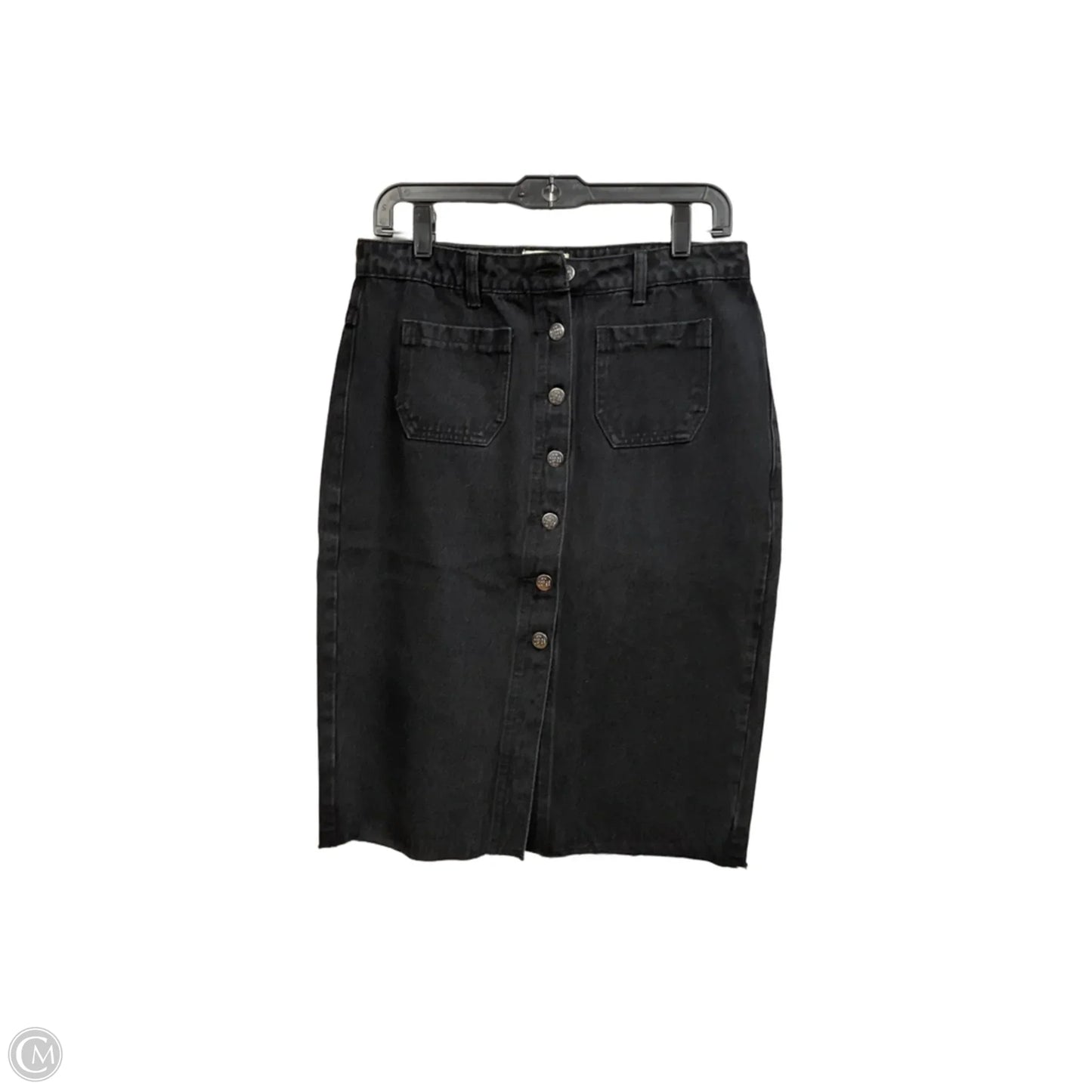 Skirt Midi By Marine Layer In Black Denim, Size: 6