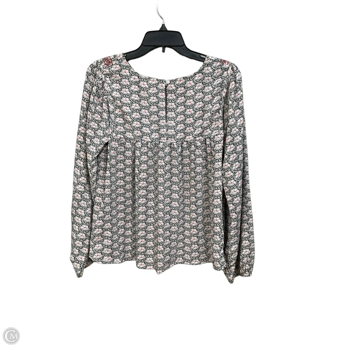 Blouse Long Sleeve By Kori America In Floral Print, Size: M