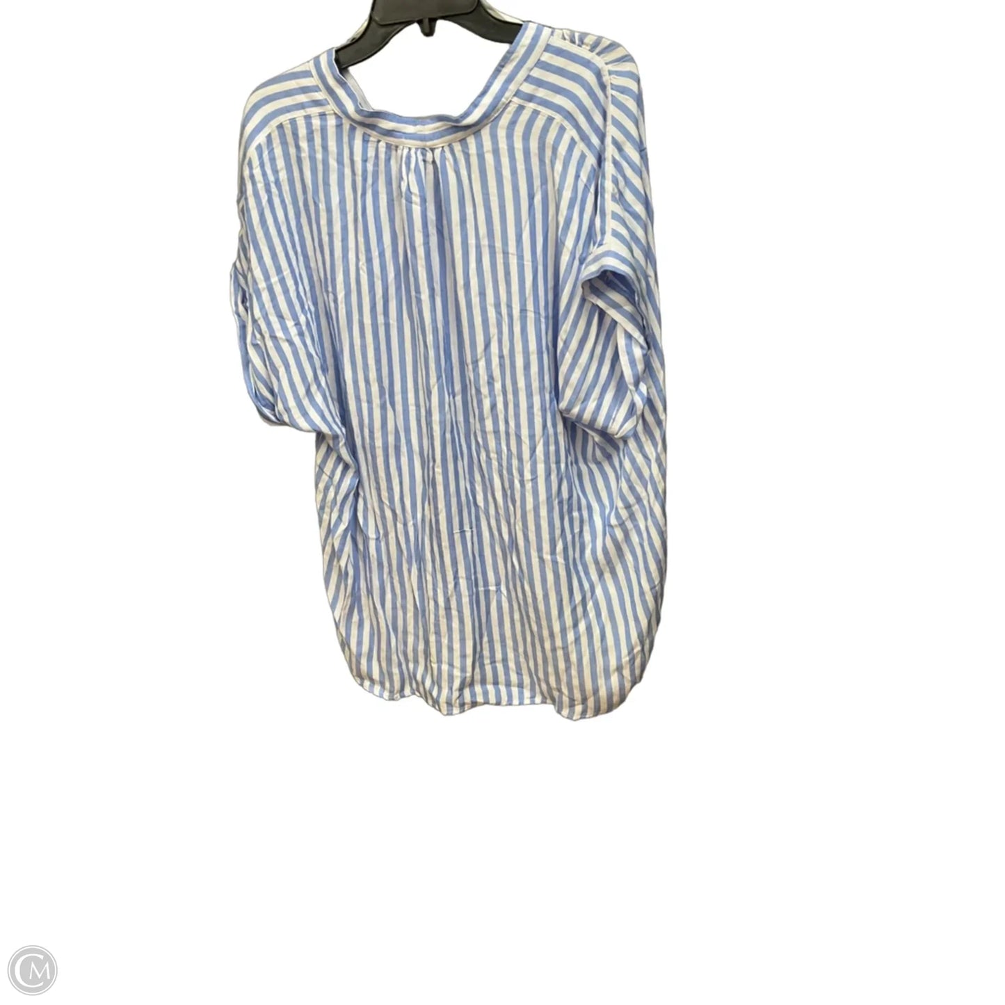 Top Short Sleeve By Workshop In Striped Pattern, Size: 1x