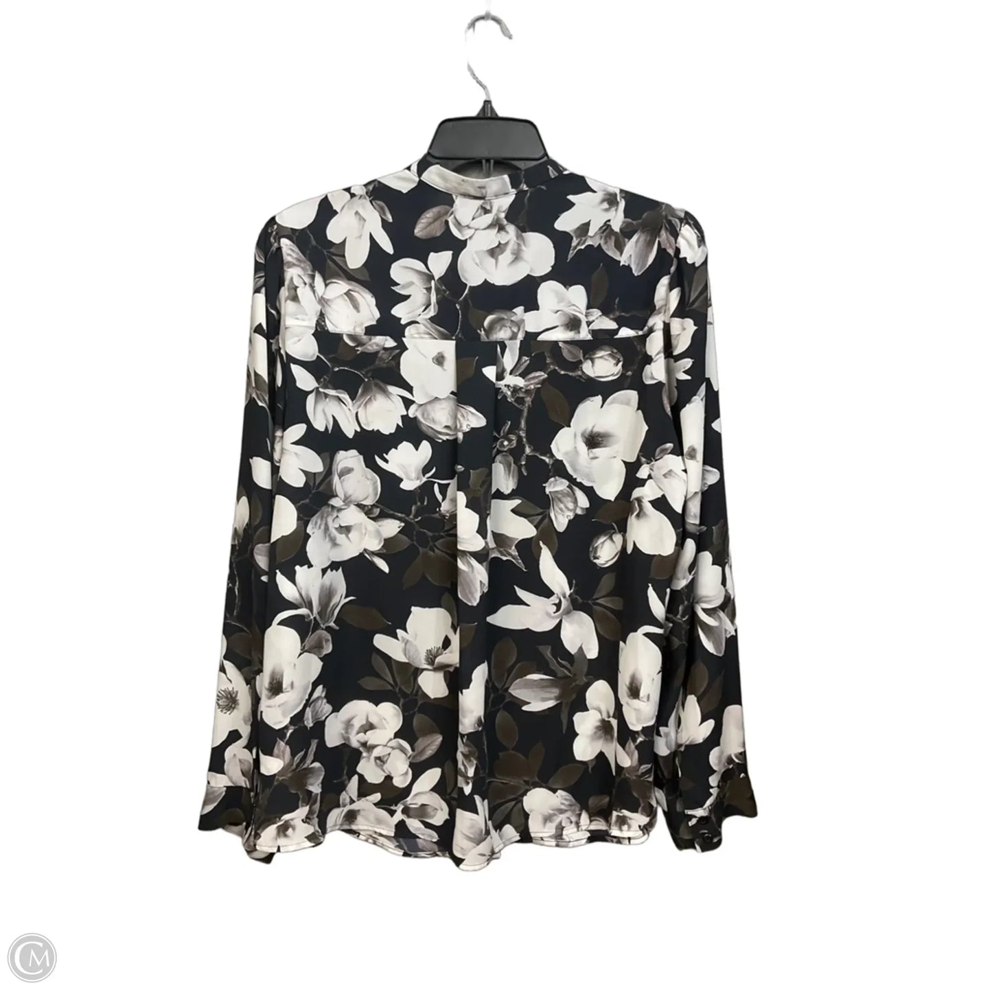 Blouse Long Sleeve By Express In Floral Print, Size: Xl