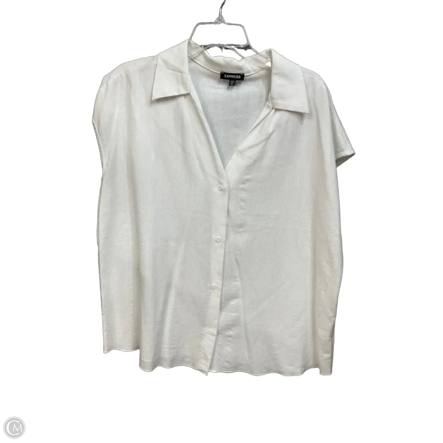 Top Sleeveless By Express In White, Size: Xl