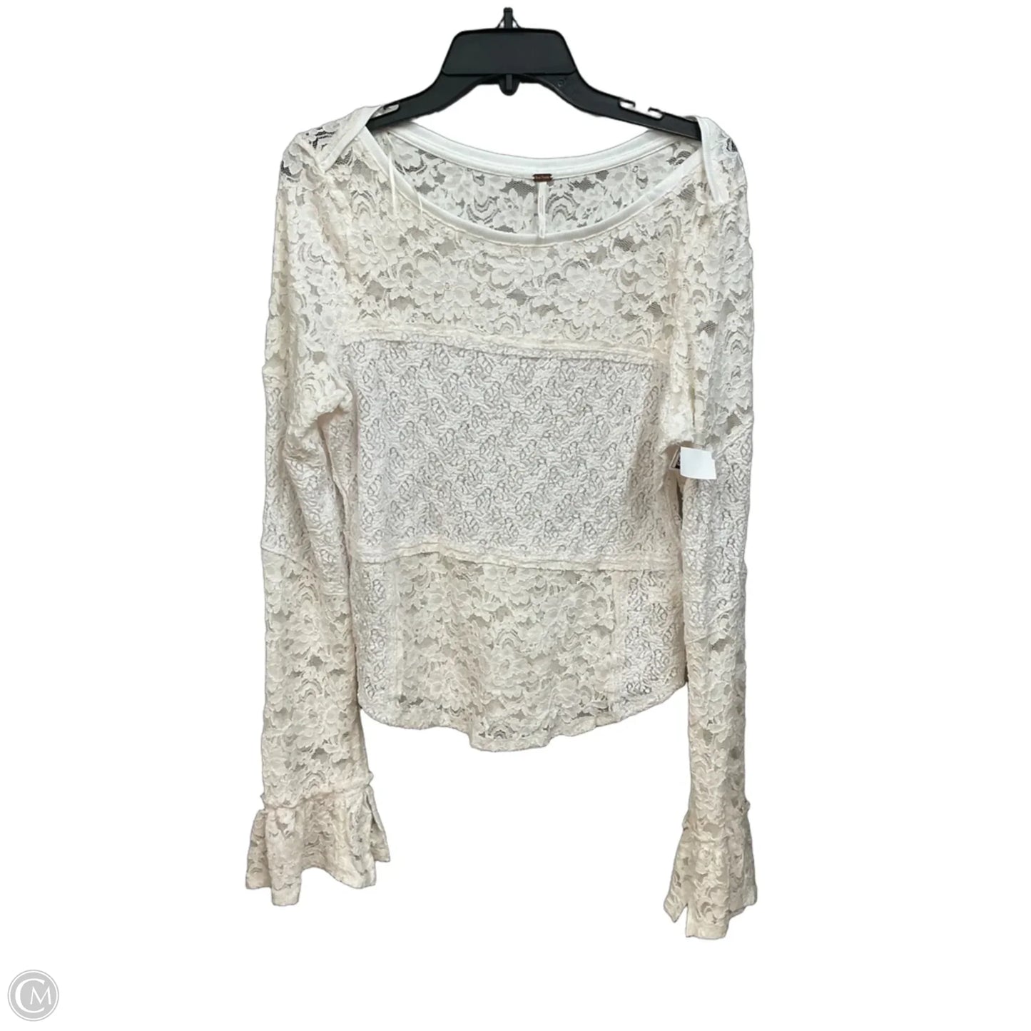 Top Long Sleeve By Free People In Cream, Size: Xl