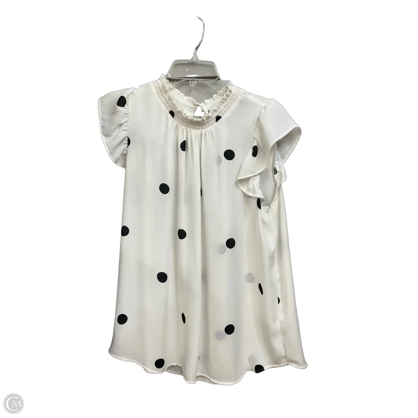 Top Sleeveless By Loft In Polkadot Pattern, Size: L