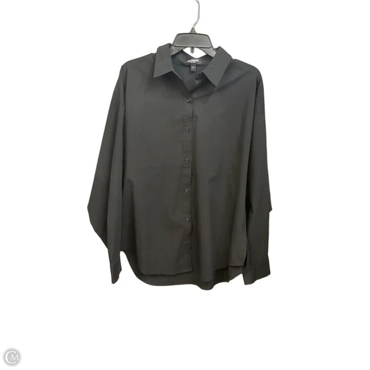 Blouse Long Sleeve By Express In Black, Size: L