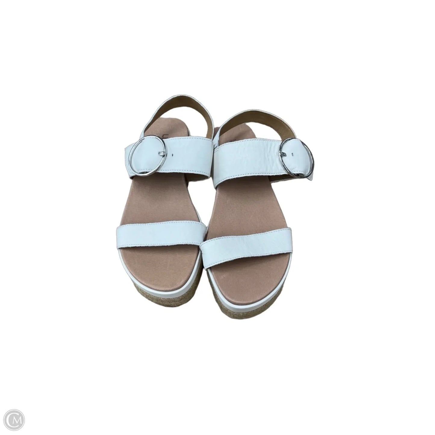 Sandals Designer By Ugg In Tan & White, Size: 9.5