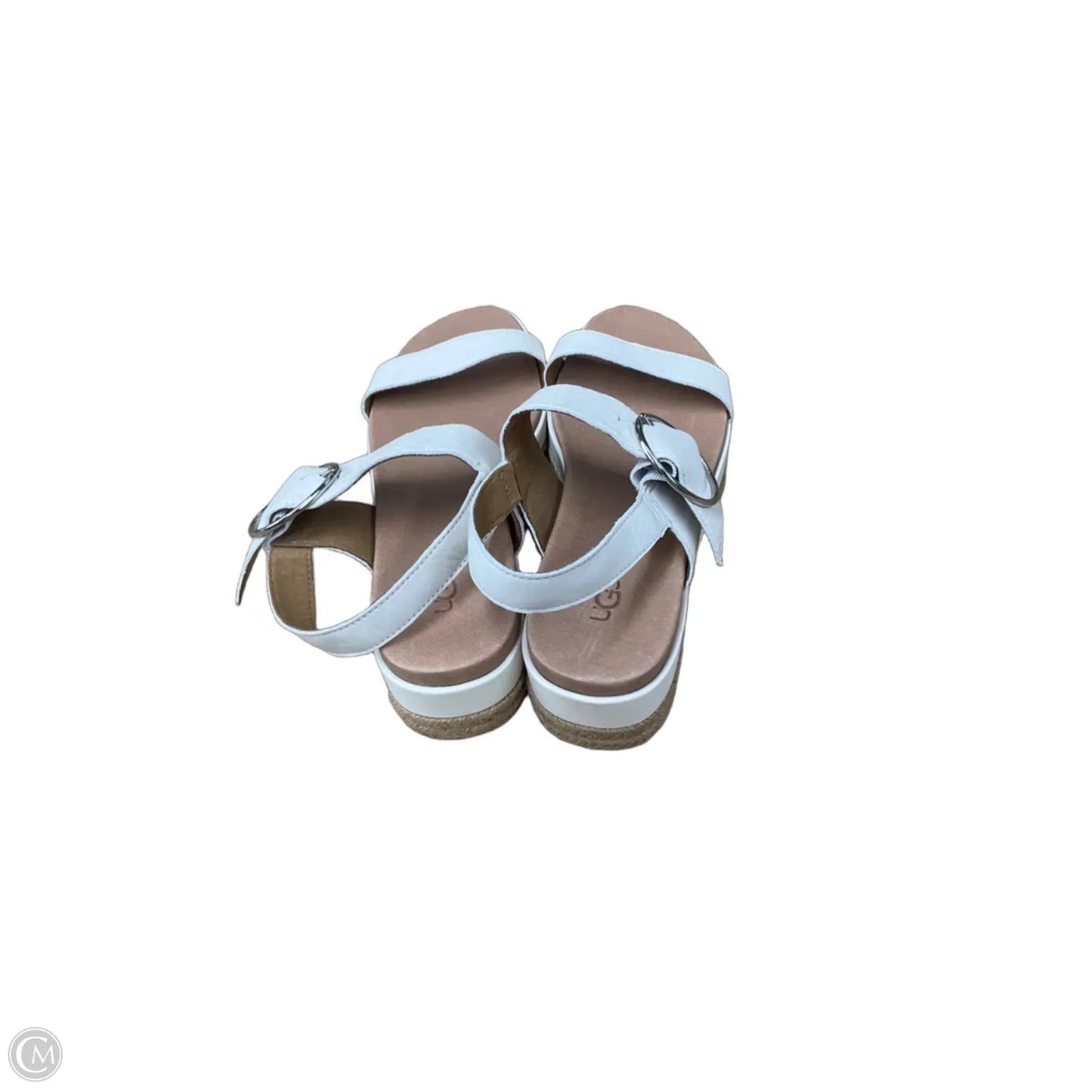 Sandals Designer By Ugg In Tan & White, Size: 9.5