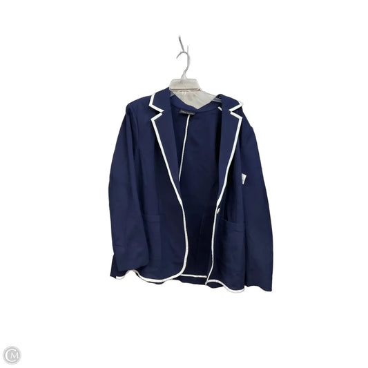 Blazer By Lane Bryant In Blue & White, Size: 2x