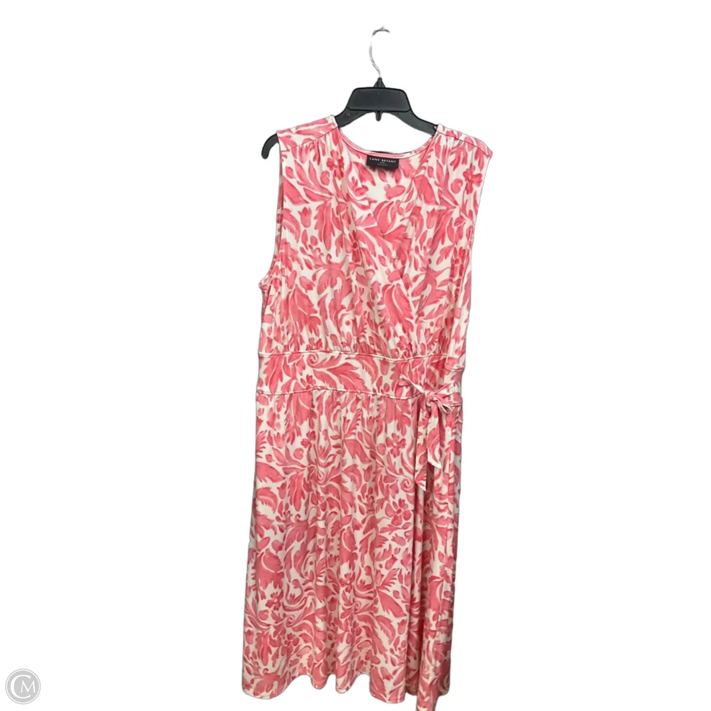 Dress Casual Midi By Lane Bryant In Pink & White, Size: 2x
