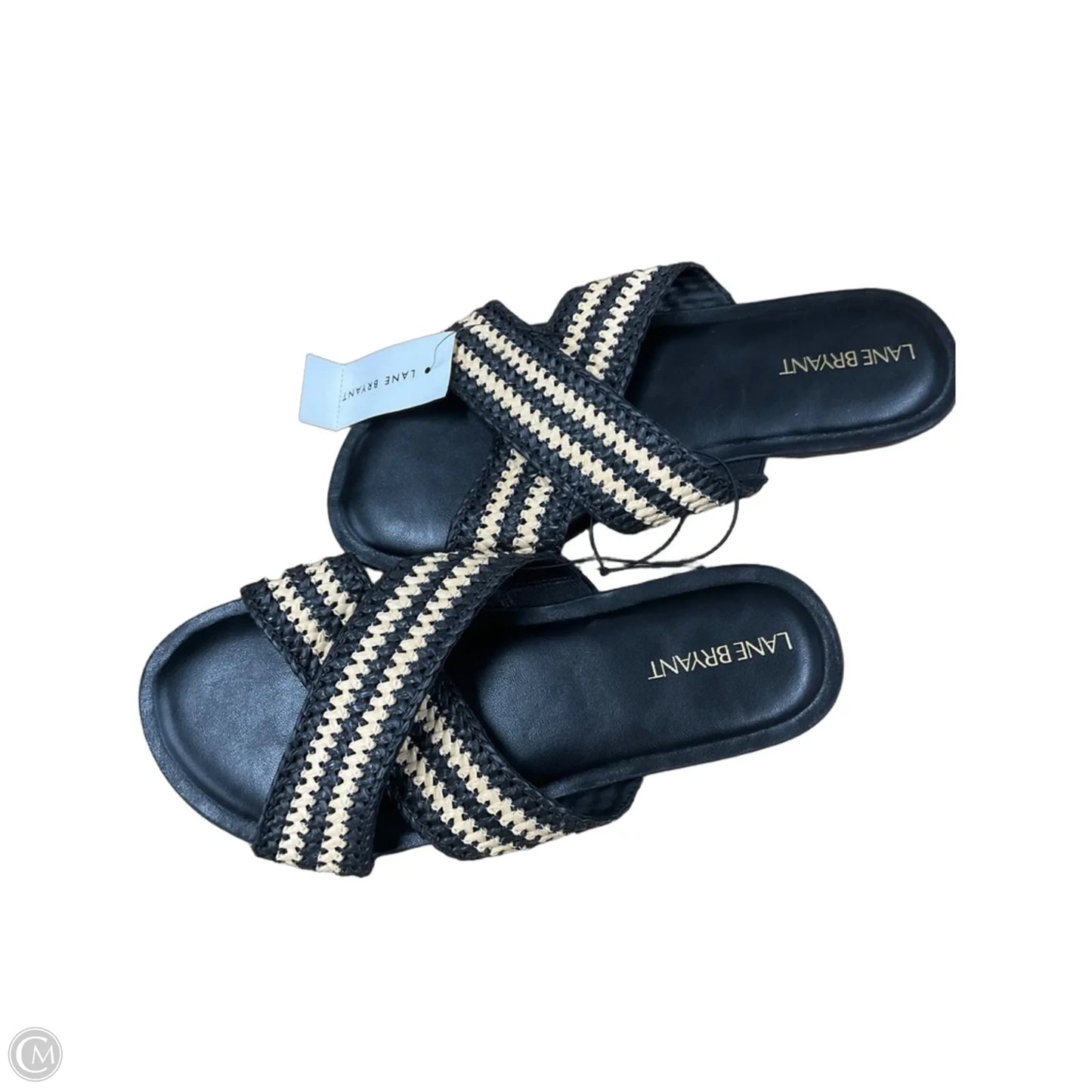 Sandals Flats By Lane Bryant In Black & Tan, Size: 8