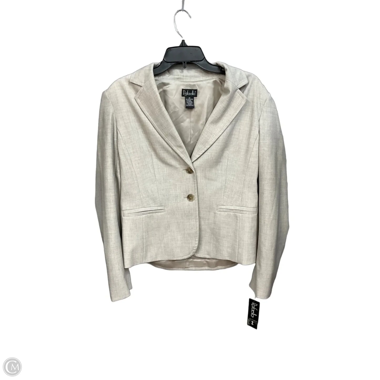 Blazer By Rafaella In Beige, Size: Xl