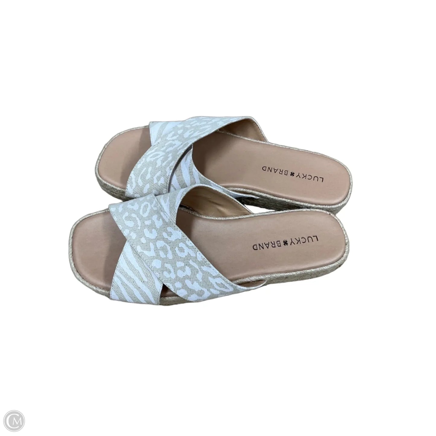 Sandals Flats By Lucky Brand In Animal Print, Size: 9