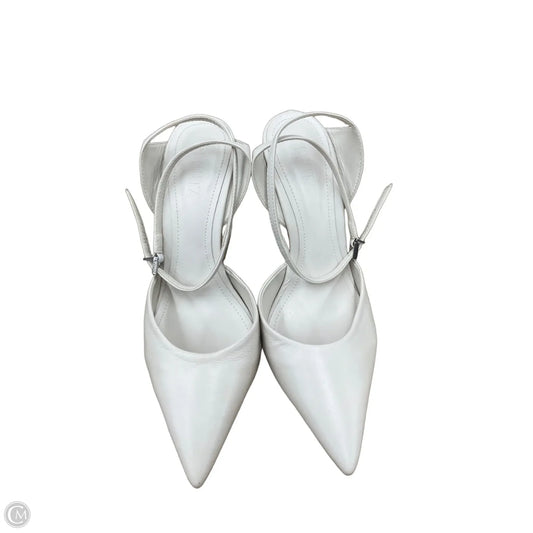 Shoes Heels Wedge By Schutz In Cream & Silver, Size: 8.5