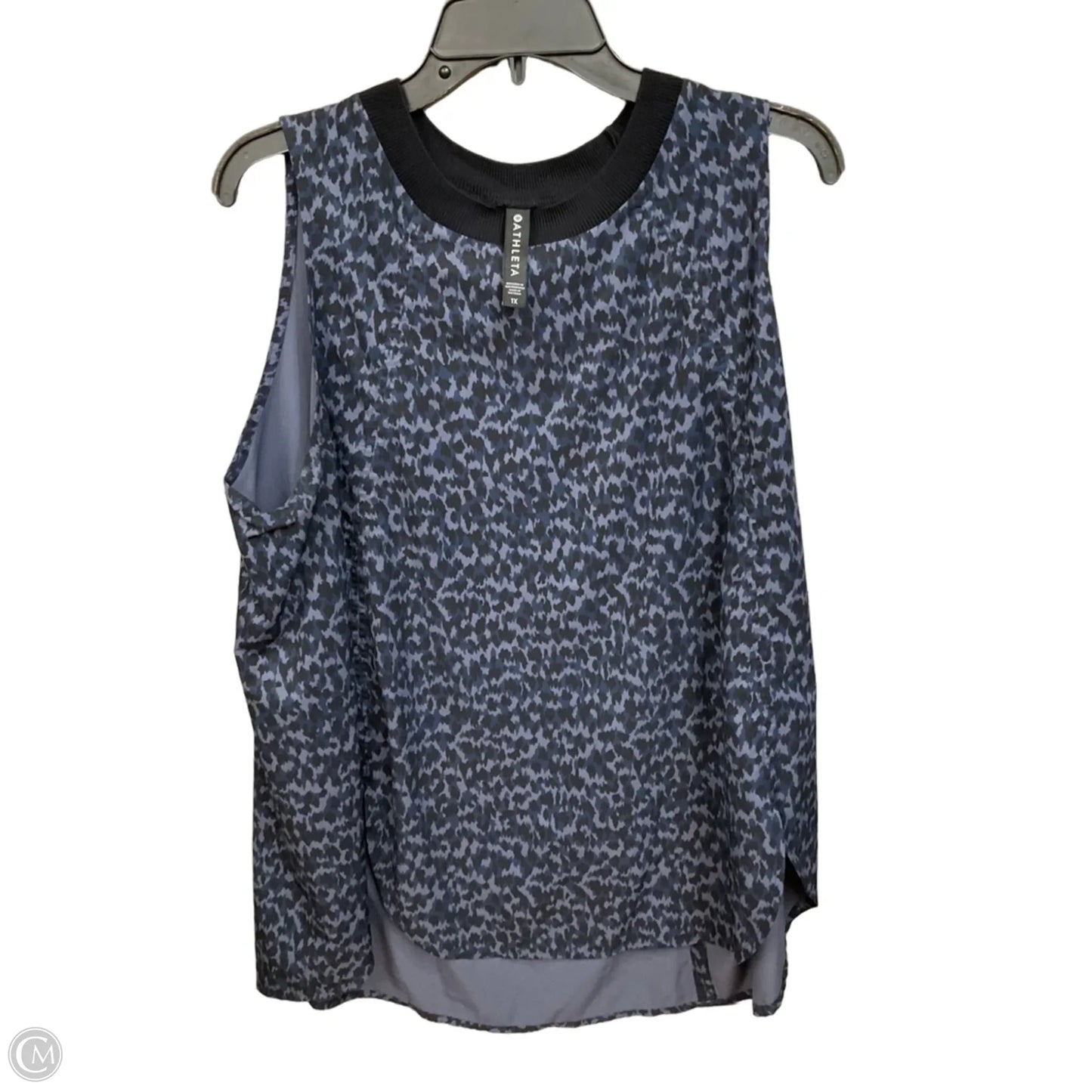 Athletic Tank Top By Athleta In Black & Blue, Size: 1x