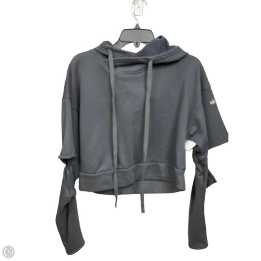 Athletic Sweatshirt Hoodie By Alo In Grey, Size: S