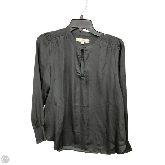 Blouse Long Sleeve By Loft In Black, Size: Sp