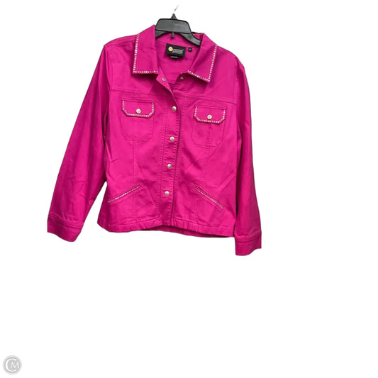 Jacket Denim By Christine Alexander In Pink Denim, Size: Xl