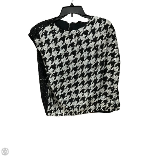 Top Sleeveless By Express In Black & White, Size: Xl