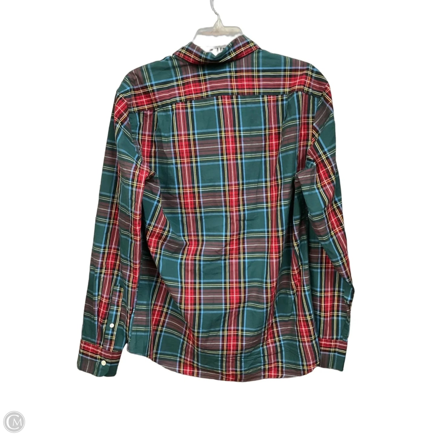 Top Long Sleeve By J. Crew In Plaid Pattern, Size: M