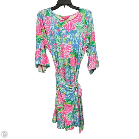 Dress Designer By Lilly Pulitzer In Floral Print, Size: Xl