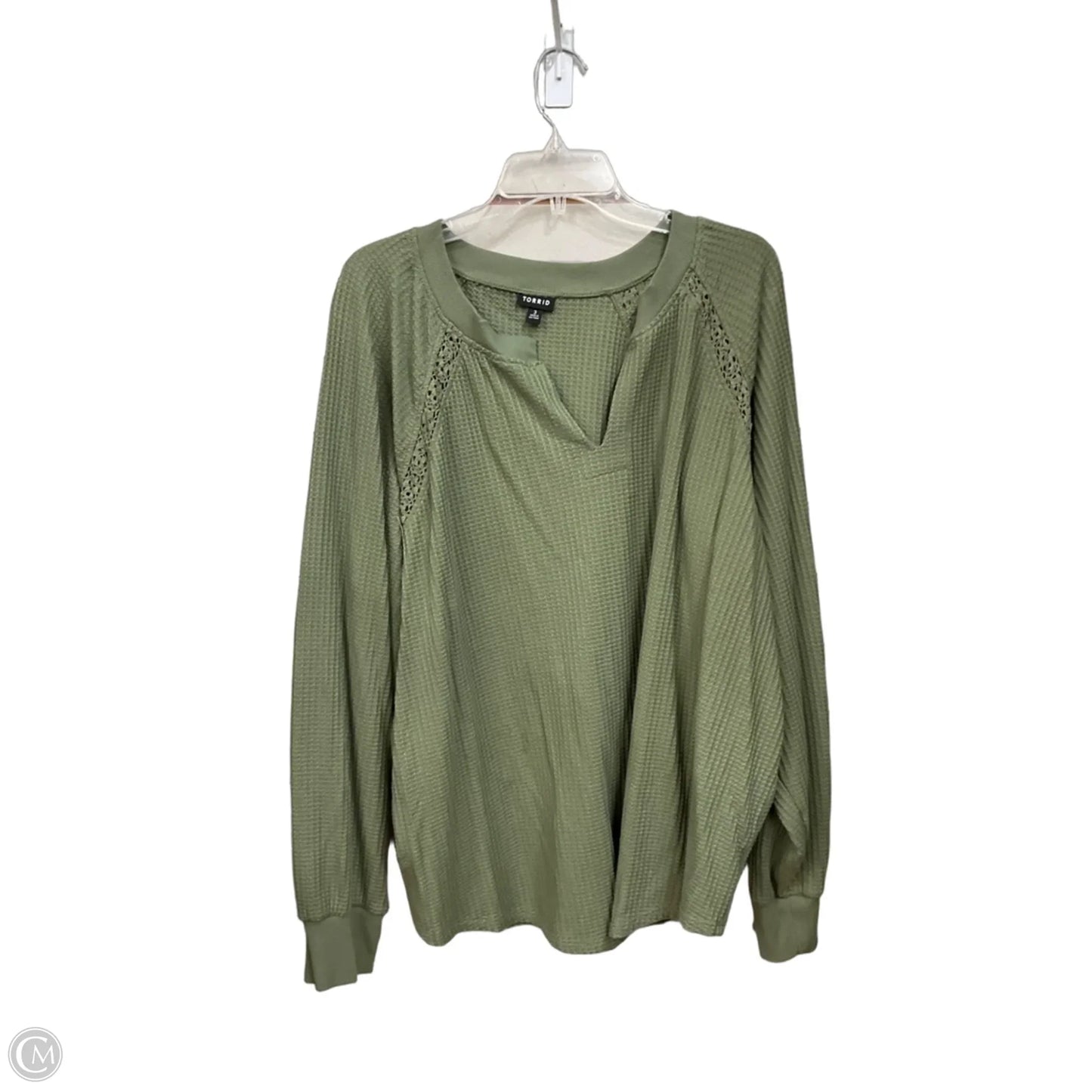 Top Long Sleeve By Torrid In Green, Size: 3x