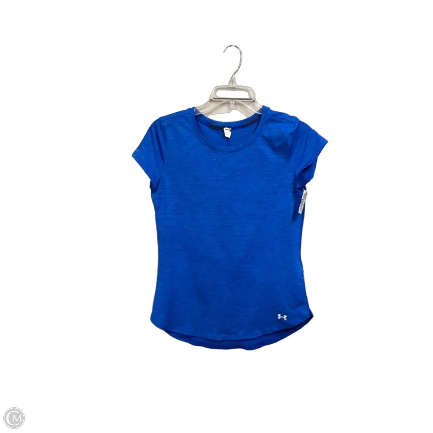 Athletic Top Short Sleeve By Under Armour In Black, Size: S