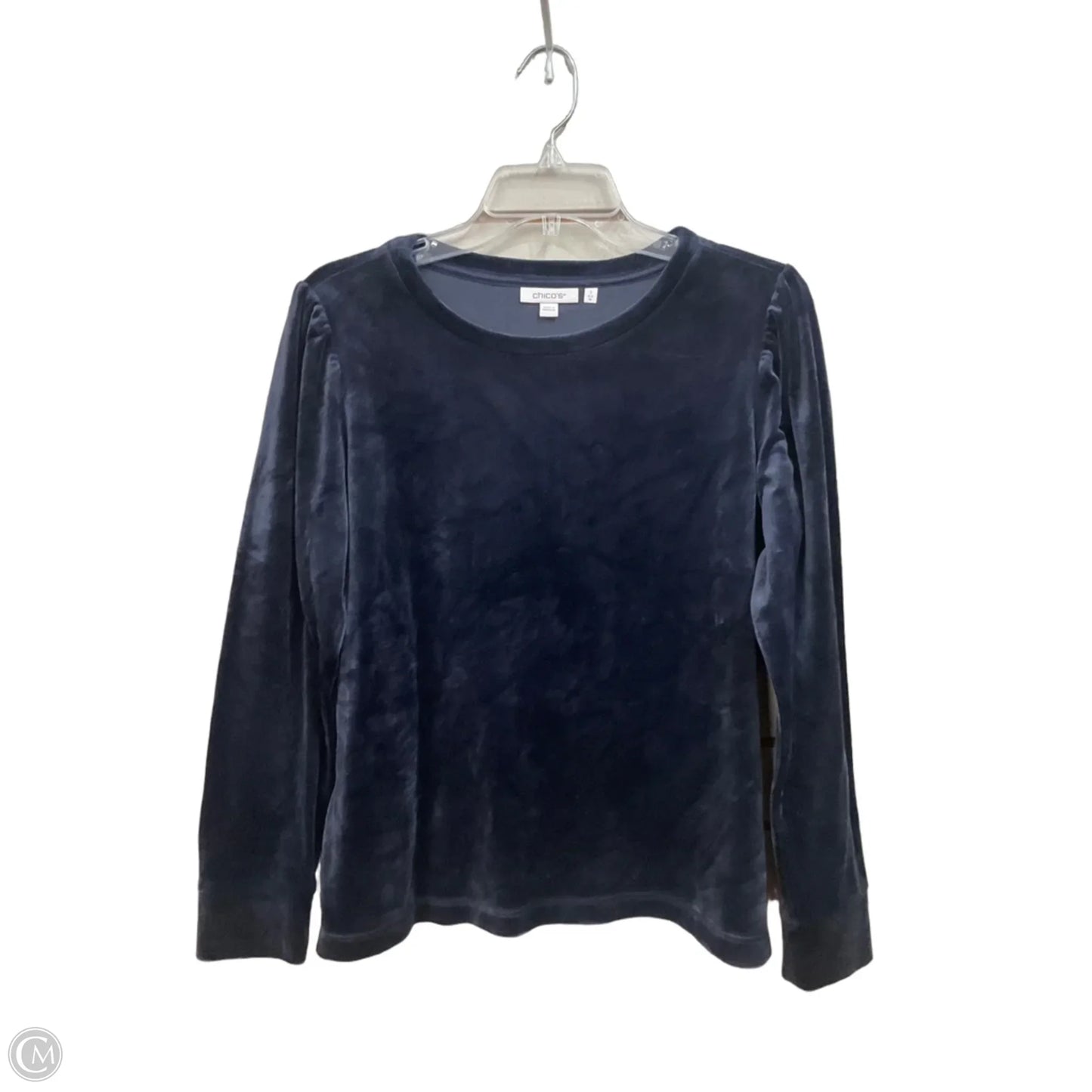 Top Long Sleeve By Chicos In Navy, Size: M