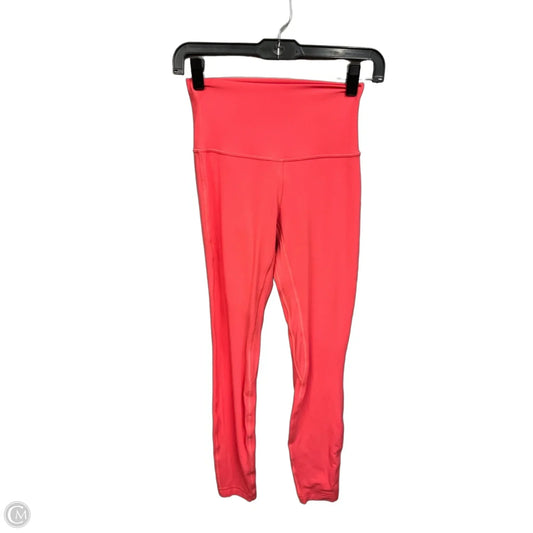 Athletic Leggings By Lululemon In Coral, Size: 4