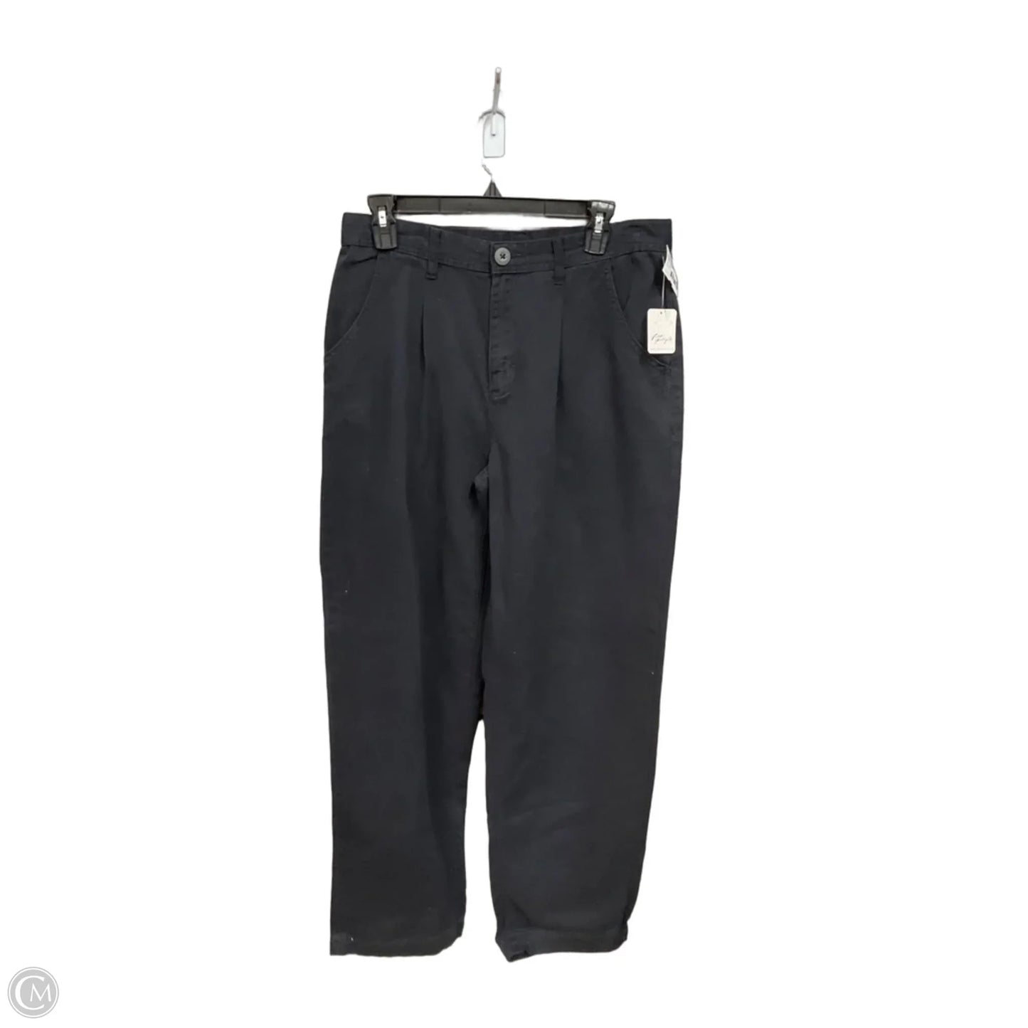 Jeans Straight By Free People In Black Denim, Size: 8