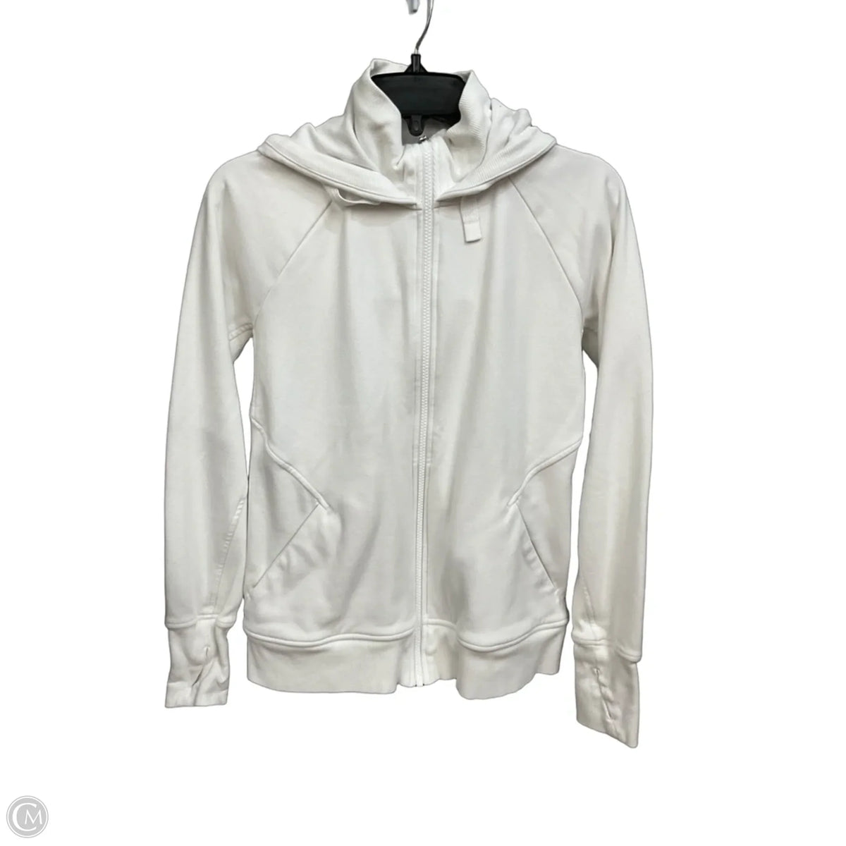 Athletic Jacket By Athleta In White, Size: M
