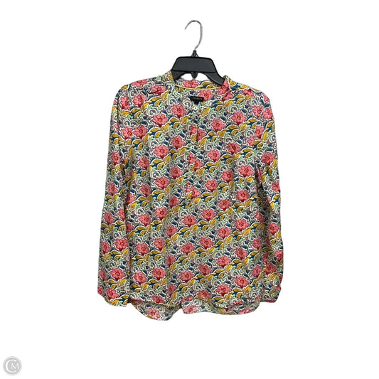 Top Long Sleeve By Talbots In Floral Print, Size: L