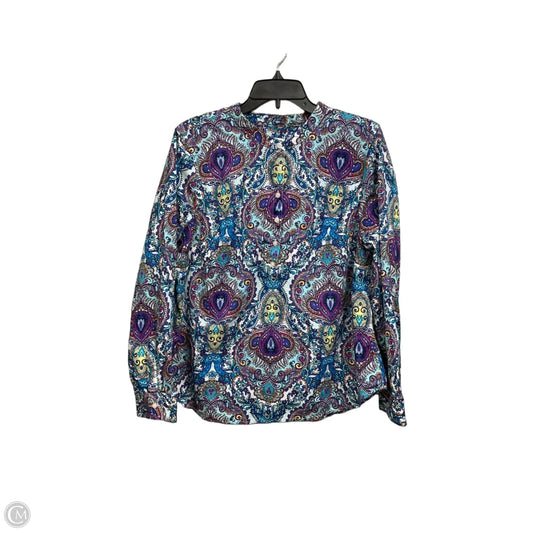 Top Long Sleeve By Talbots In Paisley Print, Size: Lp